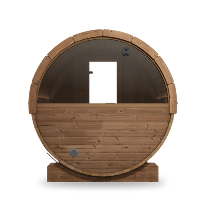 SaunaLife Model E7W, 4 Person Barrel Sauna, view 4