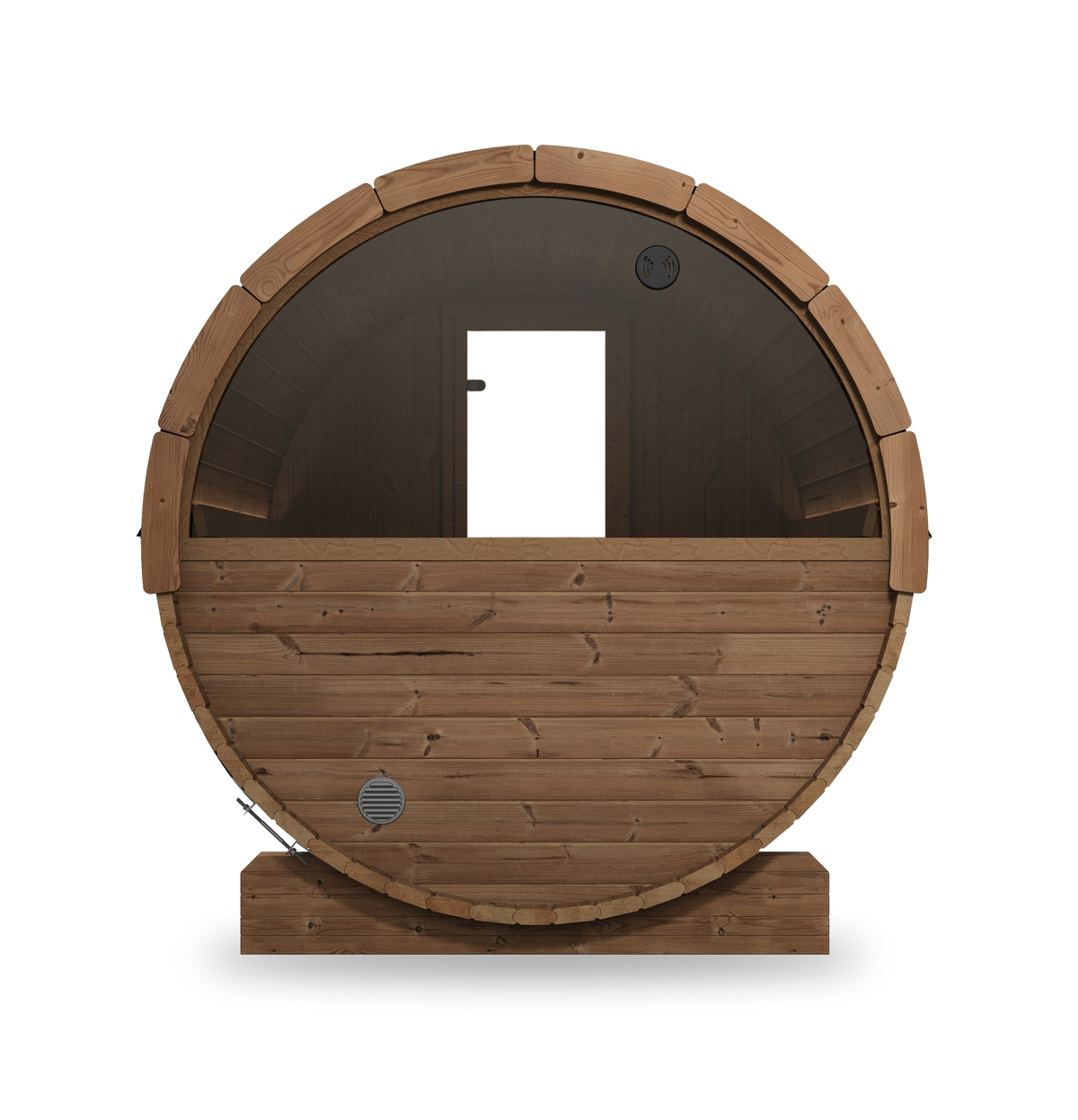 SaunaLife Model E8W, 6 Person Barrel Sauna, view 4