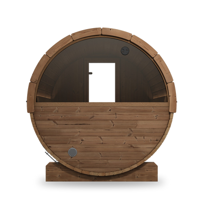 SaunaLife Model E8W, 6 Person Barrel Sauna, view 4