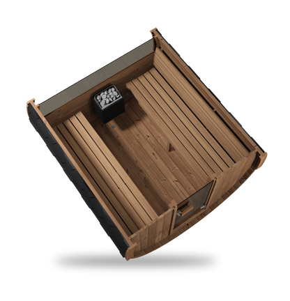SaunaLife Model E8W, 6 Person Barrel Sauna, view 5