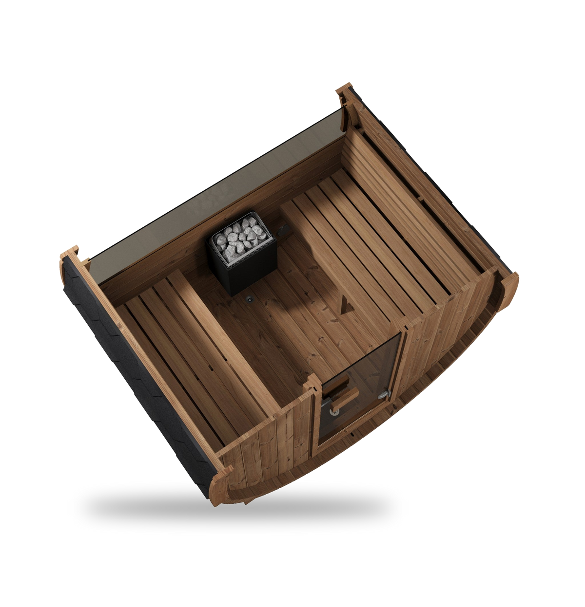 SaunaLife Model E6W, 3 Person Barrel Sauna (With Window), view 7