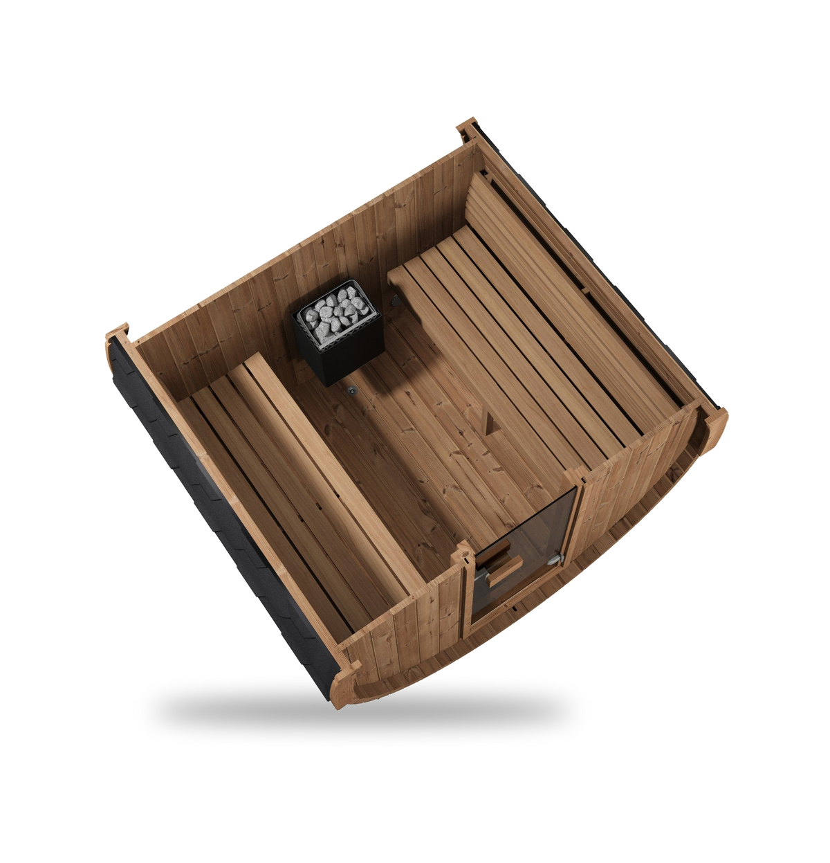 SaunaLife Model E7, 4 Person Barrel Sauna, view 6