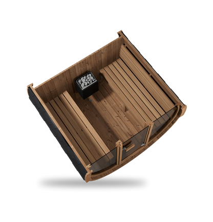 SaunaLife Model E7G, 4 Person Barrel Sauna, view 6