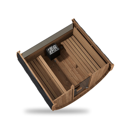SaunaLife Model E7W, 4 Person Barrel Sauna, view 6