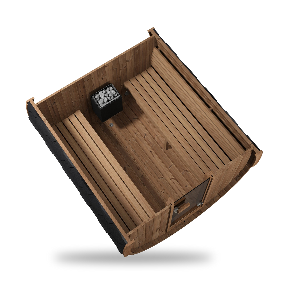 SaunaLife Model E8, 6 Person Barrel Sauna, view 6