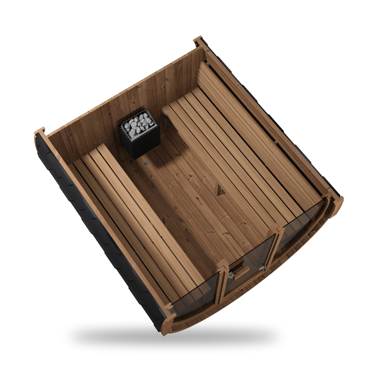 SaunaLife Model E8G, 6 Person Barrel Sauna, view 6