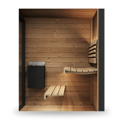 SaunaLife Model GL4, 4 Person Outdoor Sauna, view 6