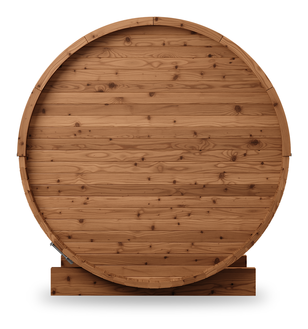 Thermory Barrel Sauna No. 55, 2-person outdoor barrel sauna, back view