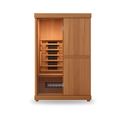 Finnmark FD-2 Full-Spectrum Infrared Sauna, 2-person infrared sauna, front view