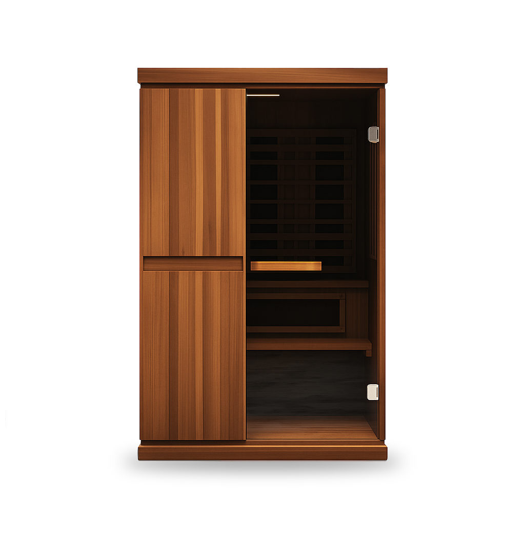 Finnmark FD-4 Trinity infrared, steam and red light sauna, front view