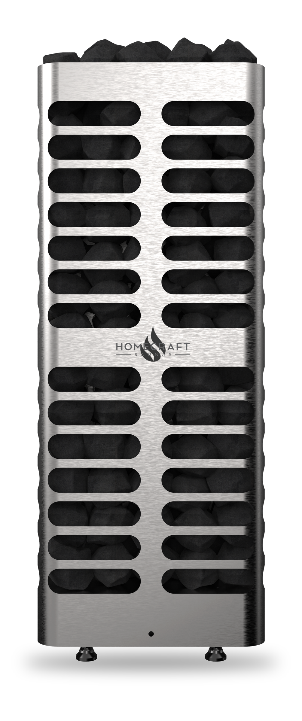 Homecraft Revive 9kW electric tower sauna heater, made in Canada, front view