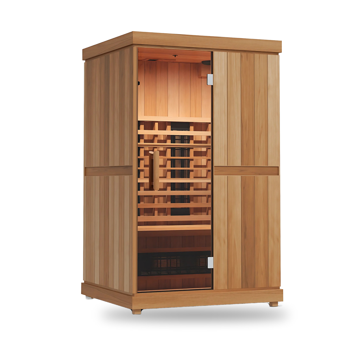 Finnmark FD-2 Full-Spectrum Infrared Sauna, 2-person infrared sauna, closer view