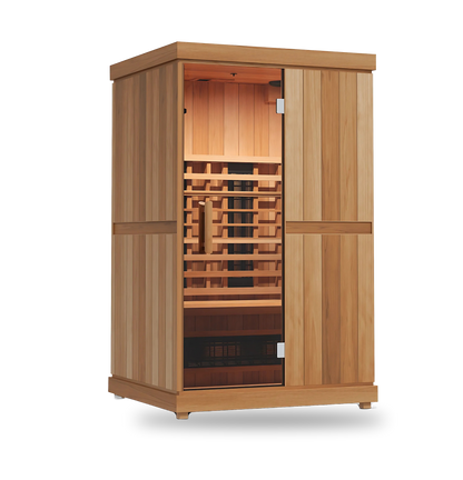 Finnmark FD-2 Full-Spectrum Infrared Sauna, 2-person infrared sauna, closer view