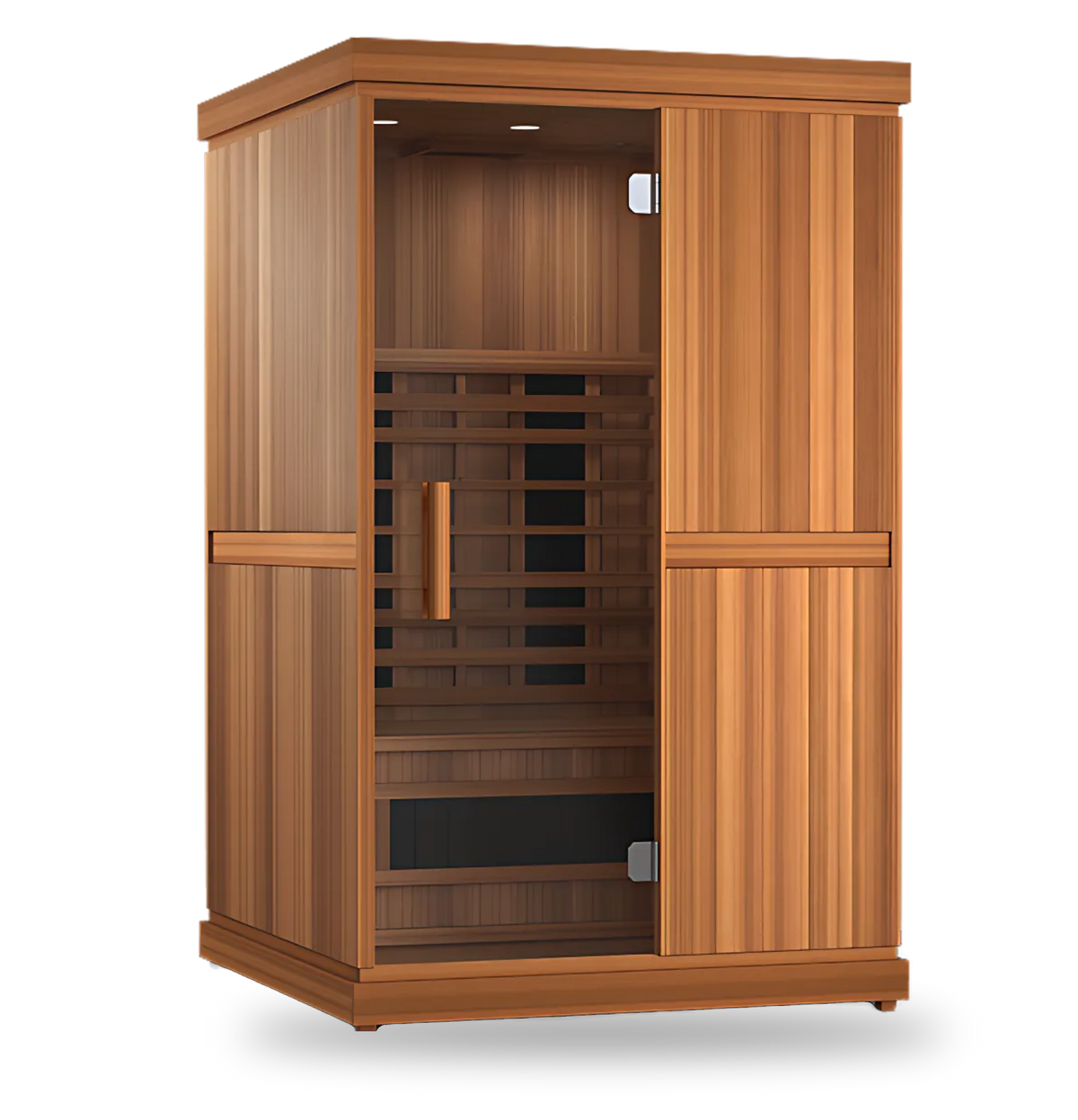 Finnmark FD-2 Full-Spectrum Infrared Sauna, 2-person infrared sauna, close-up detail