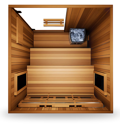 Finnmark FD-4 Trinity infrared, steam and red light sauna, side view