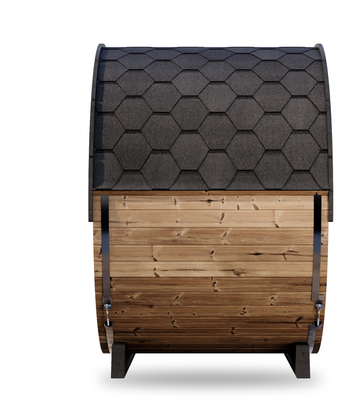 Ergo Elegance EE6G | 4-Person Barrel Sauna (Glass Front)