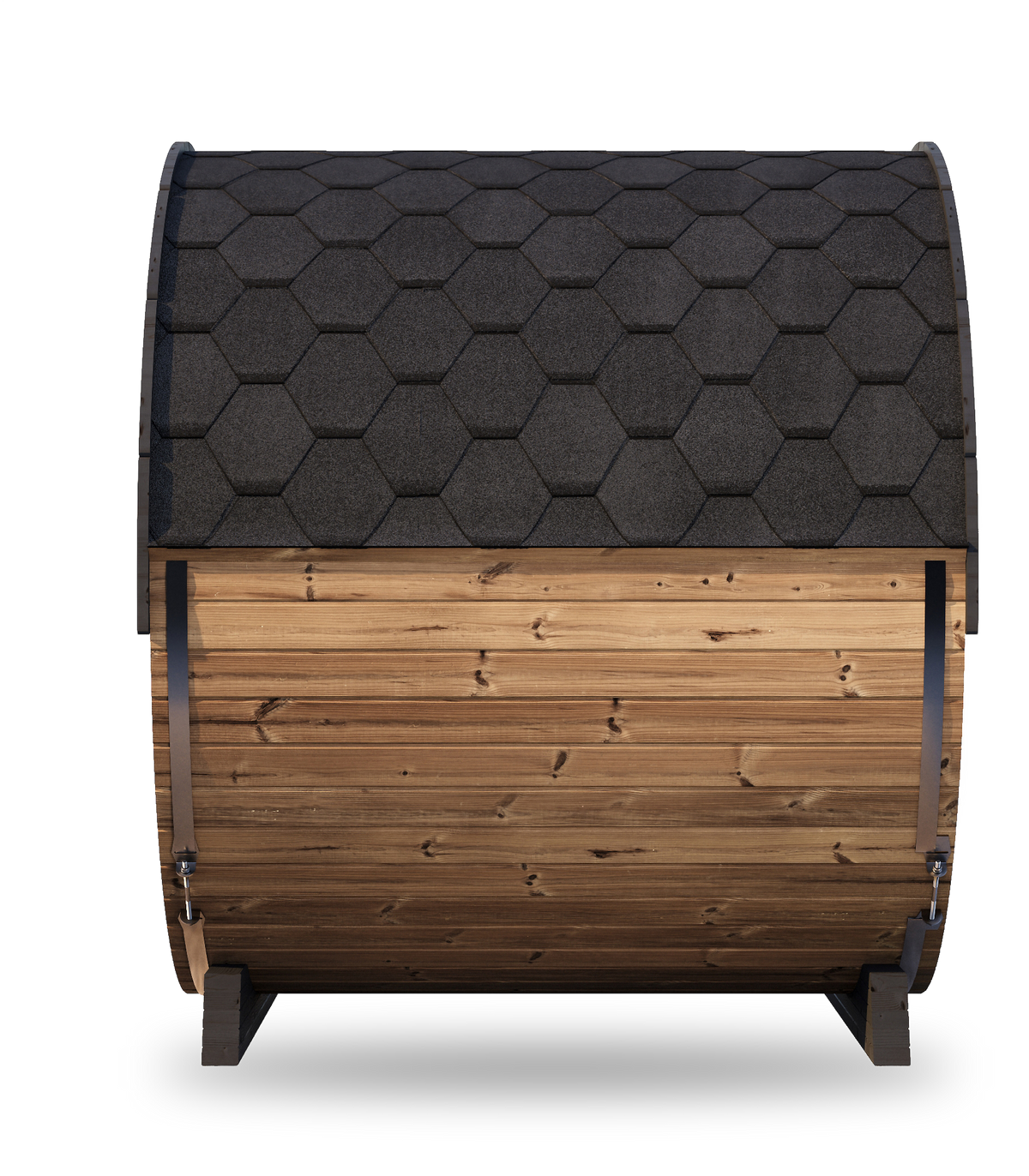 Ergo Elegance EE8G | 6-Person Barrel Sauna (Glass Front)