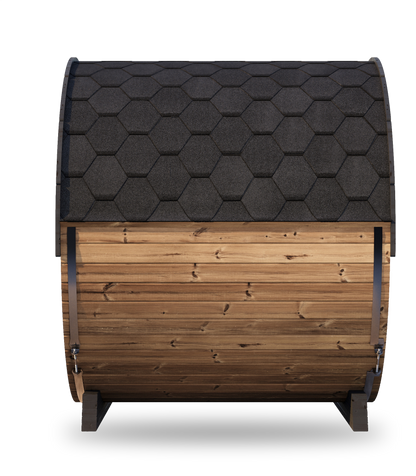Ergo Elegance EE8G | 6-Person Barrel Sauna (Glass Front)