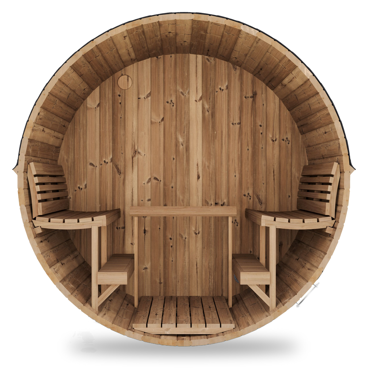 Ergo Elegance EE8G | 6-Person Barrel Sauna (Glass Front)