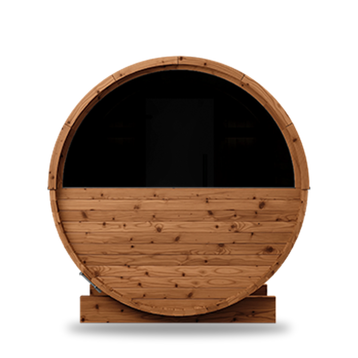 Thermory Natural Barrel 50 sauna, rear view