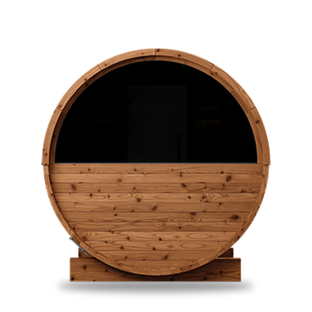 Thermory Natural Barrel 52 sauna, rear view